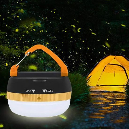 Camping Lantern LED Rechargeable Portable Tent Light with Power Bank for Outdoor Hiking