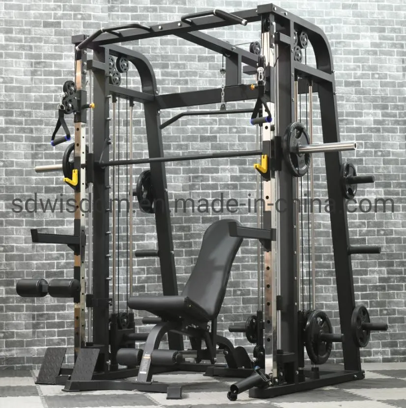 Commercial Smith Machine Half Rack Multi Function Trainer Squat Rack Gym Equipment