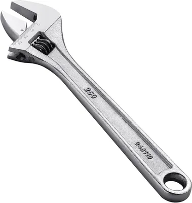 MAXPOWER Adjustable Wrench 10 Inch Chrome Vanadium Steel Industrial Hand Tool