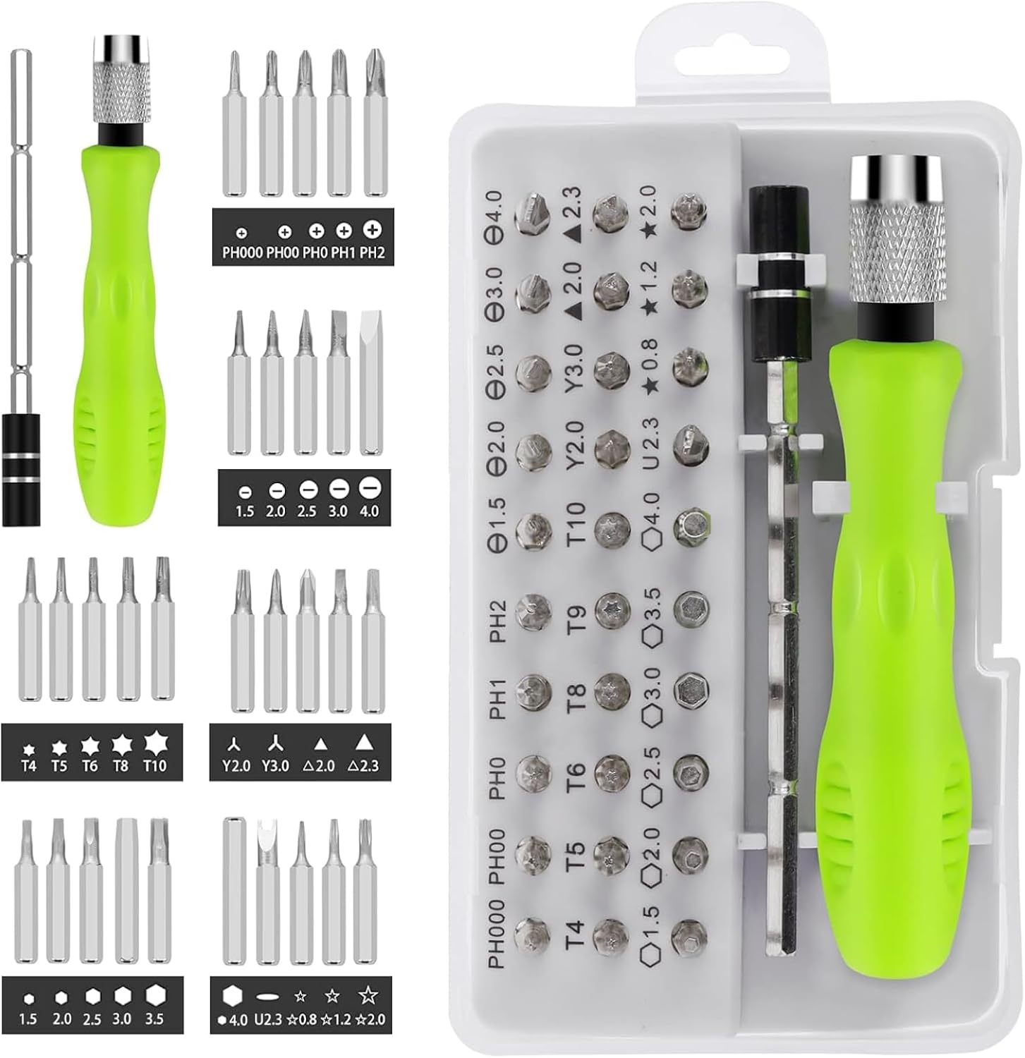 MAXPOWER Screwdriver Set 32 Piece Magnetic Tips Phillips Slotted Torx Precision Kit