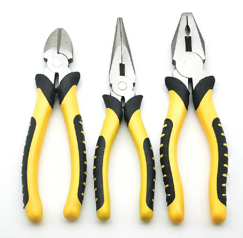 MAXPOWER Pliers Set 3 Piece Combination Pliers Needle Nose Diagonal Cutting