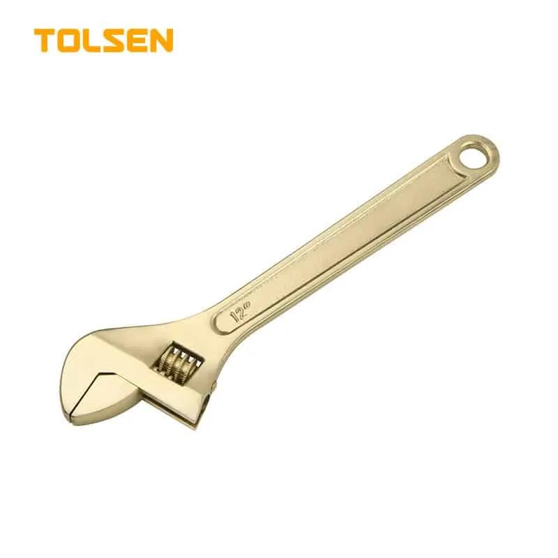 ZHIWEI Non-Sparking Adjustable Wrench 10 Inch Aluminum Bronze Safety Tool