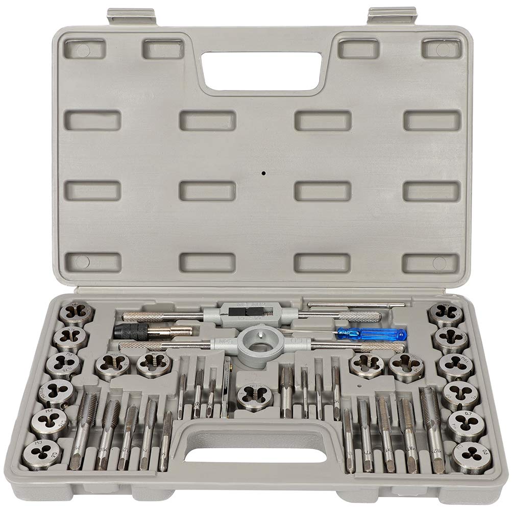 SCTools Tap and Die Set 40 Piece Metric Threading Kit Screw Extractor