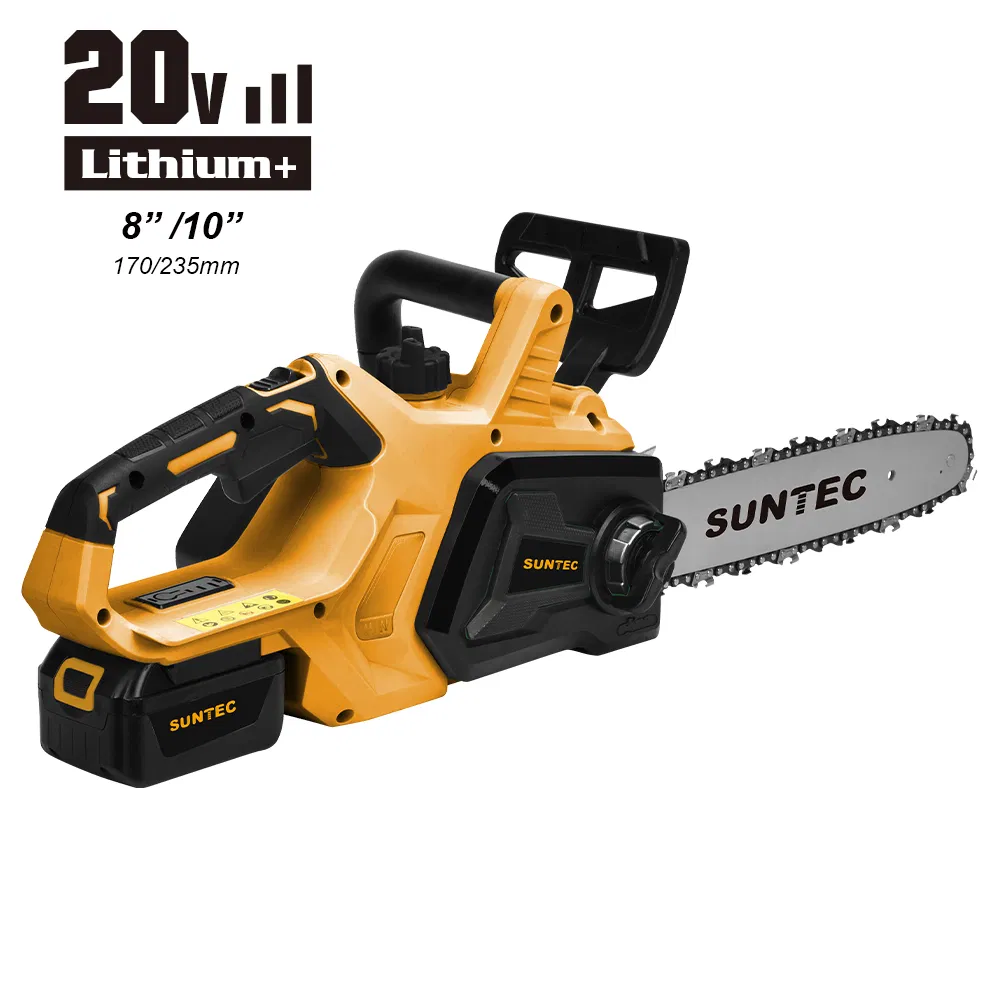 SUNTEC Cordless Brushless Hand Saw with Automatic Oil Pump 20V Chain Saw