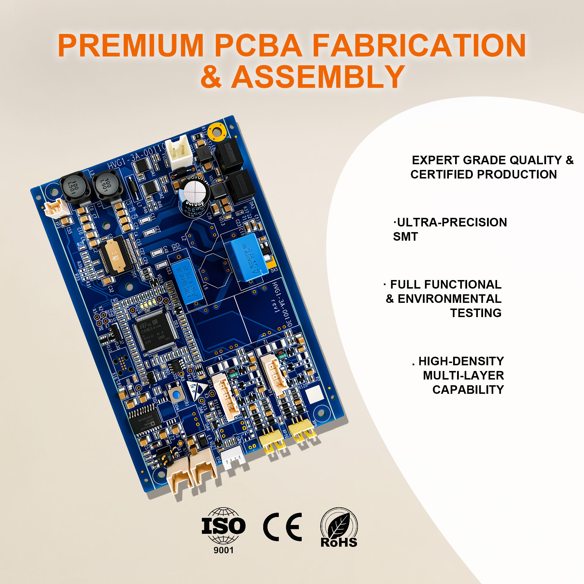 Turnkey PCB Assembly Service Component Sourcing SMD Through Hole Soldering