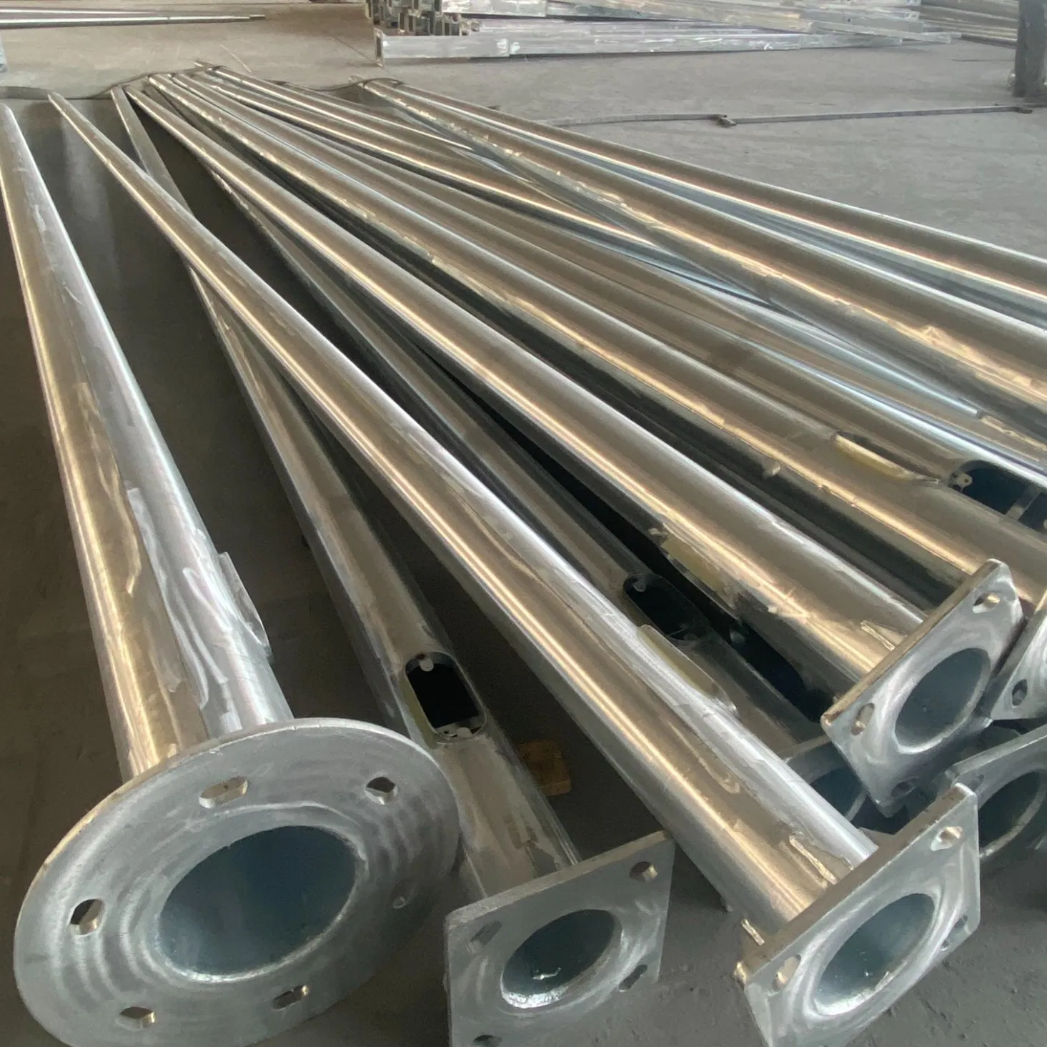 6M Galvanized Steel Street Light Pole Complete Set