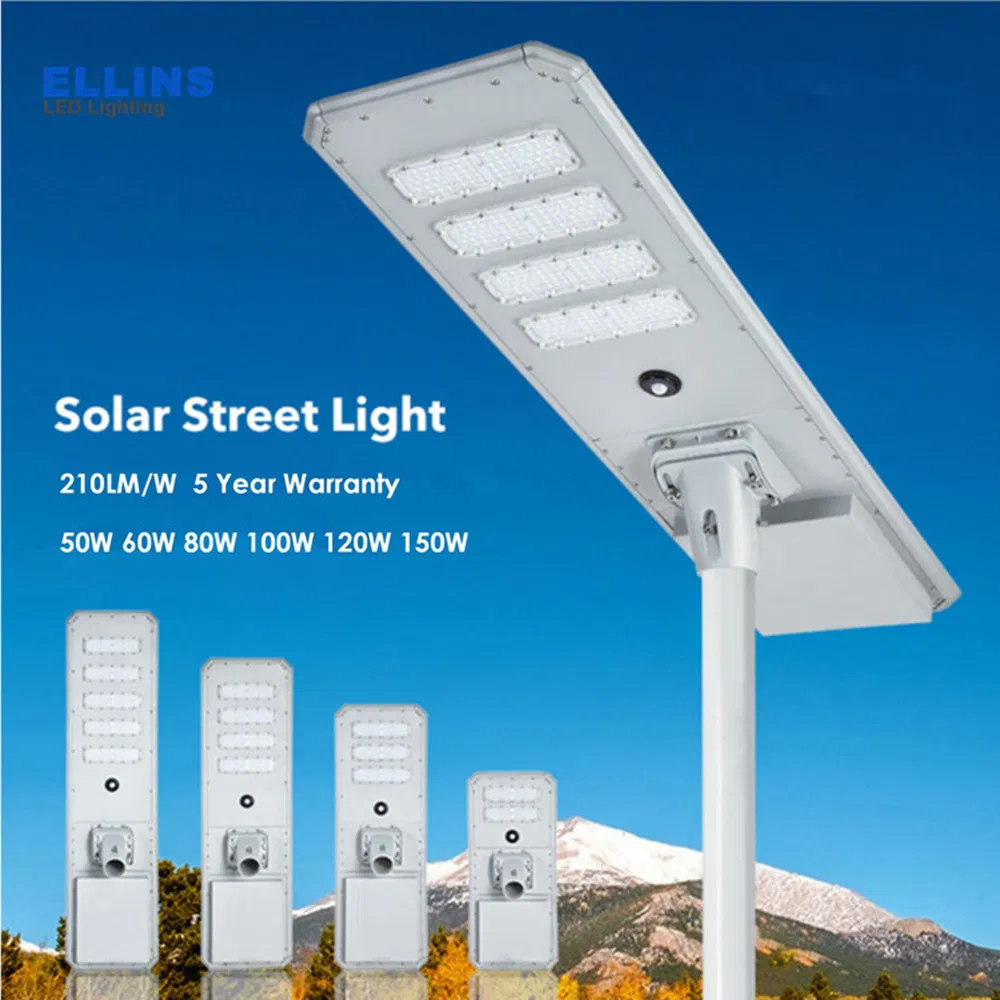 150W Solar Street Light LiFePO4 Battery 5 Year