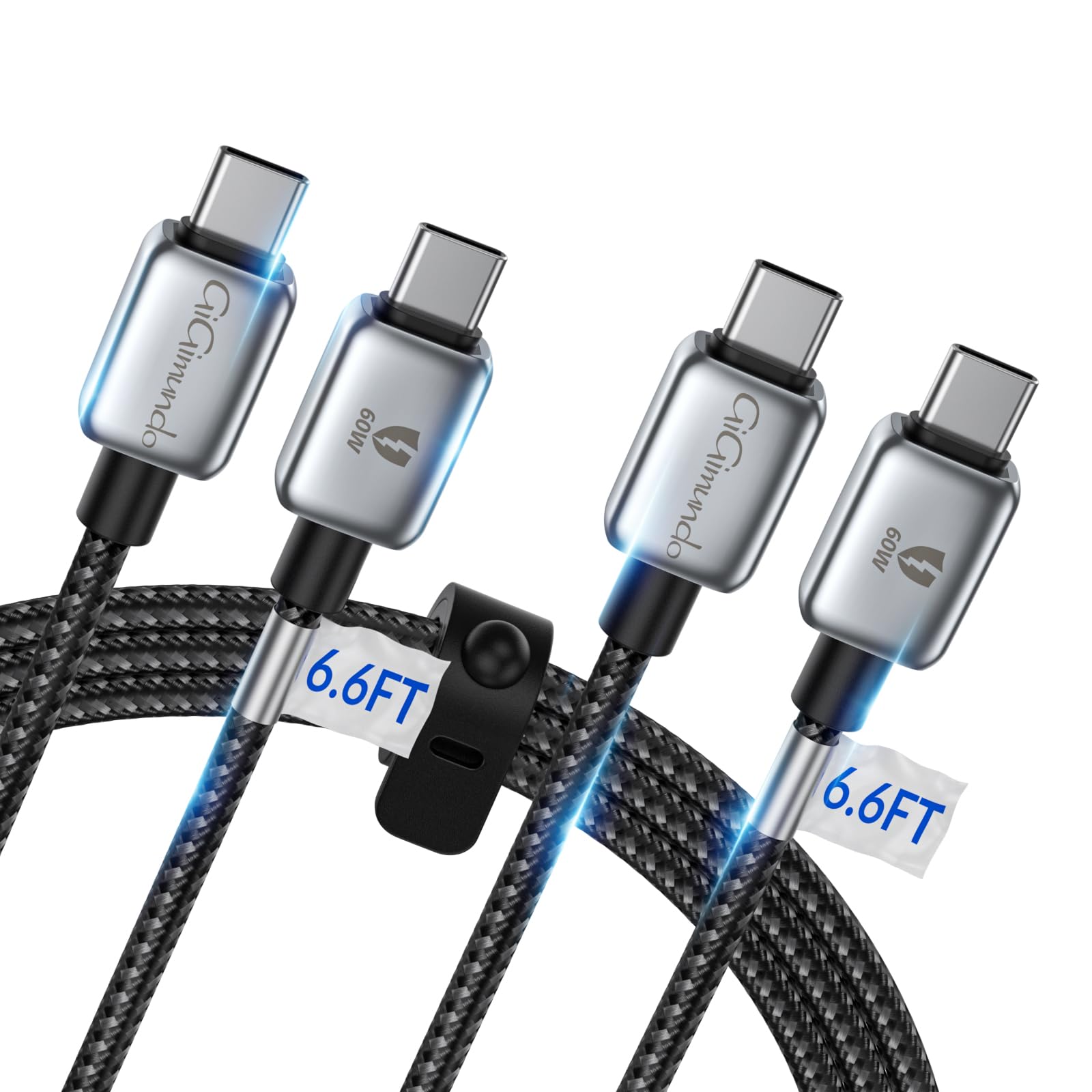 USB C Cable 2-Pack 6FT Fast Charging Nylon Braided