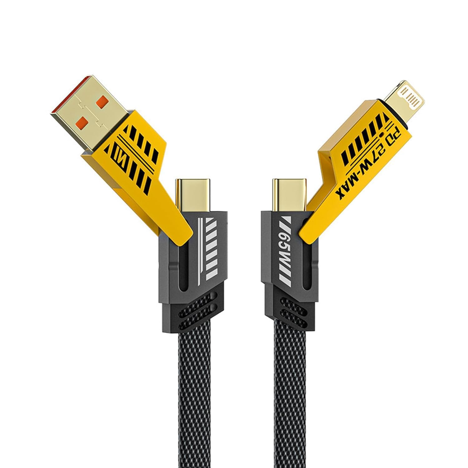 65W 4-in-1 Multi USB Cable with Phone Stand