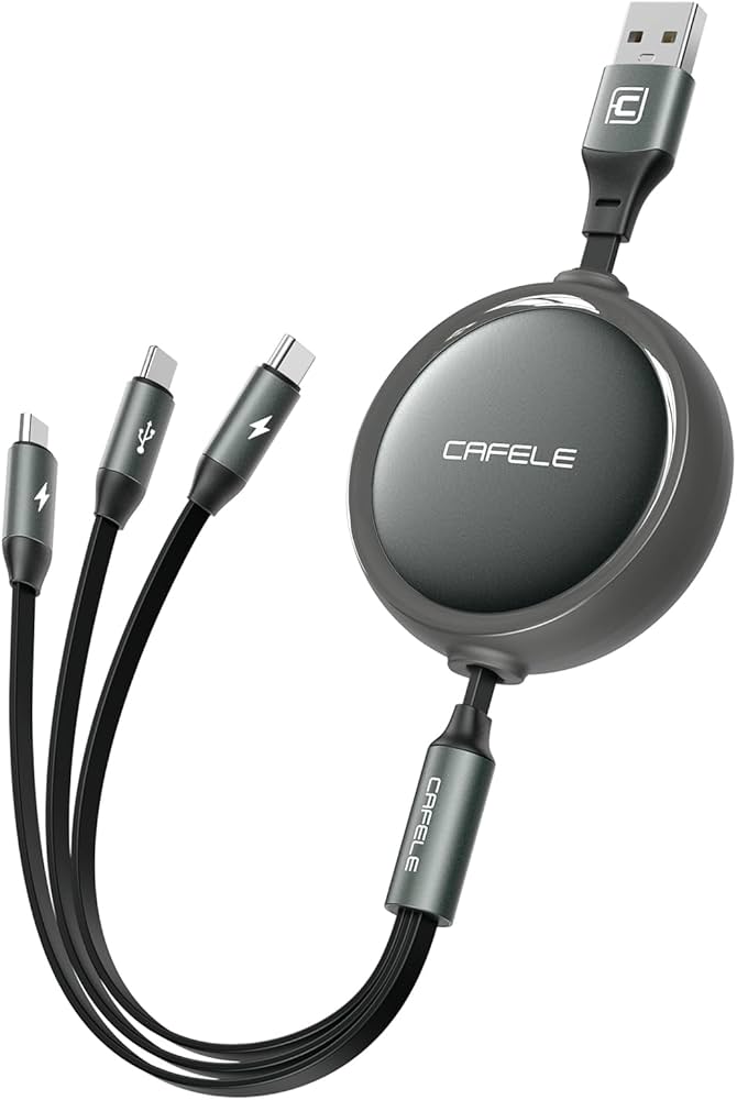 Retractable Car Charging Cable 3-in-1