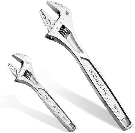 Adjustable Wrench Set 6 Inch and 10 Inch CR-V Steel