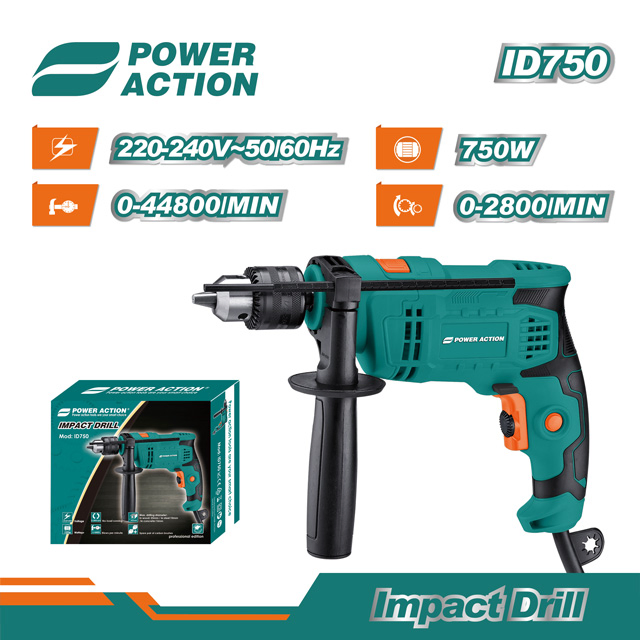 750W Electric Impact Drill 13mm Hammer Function