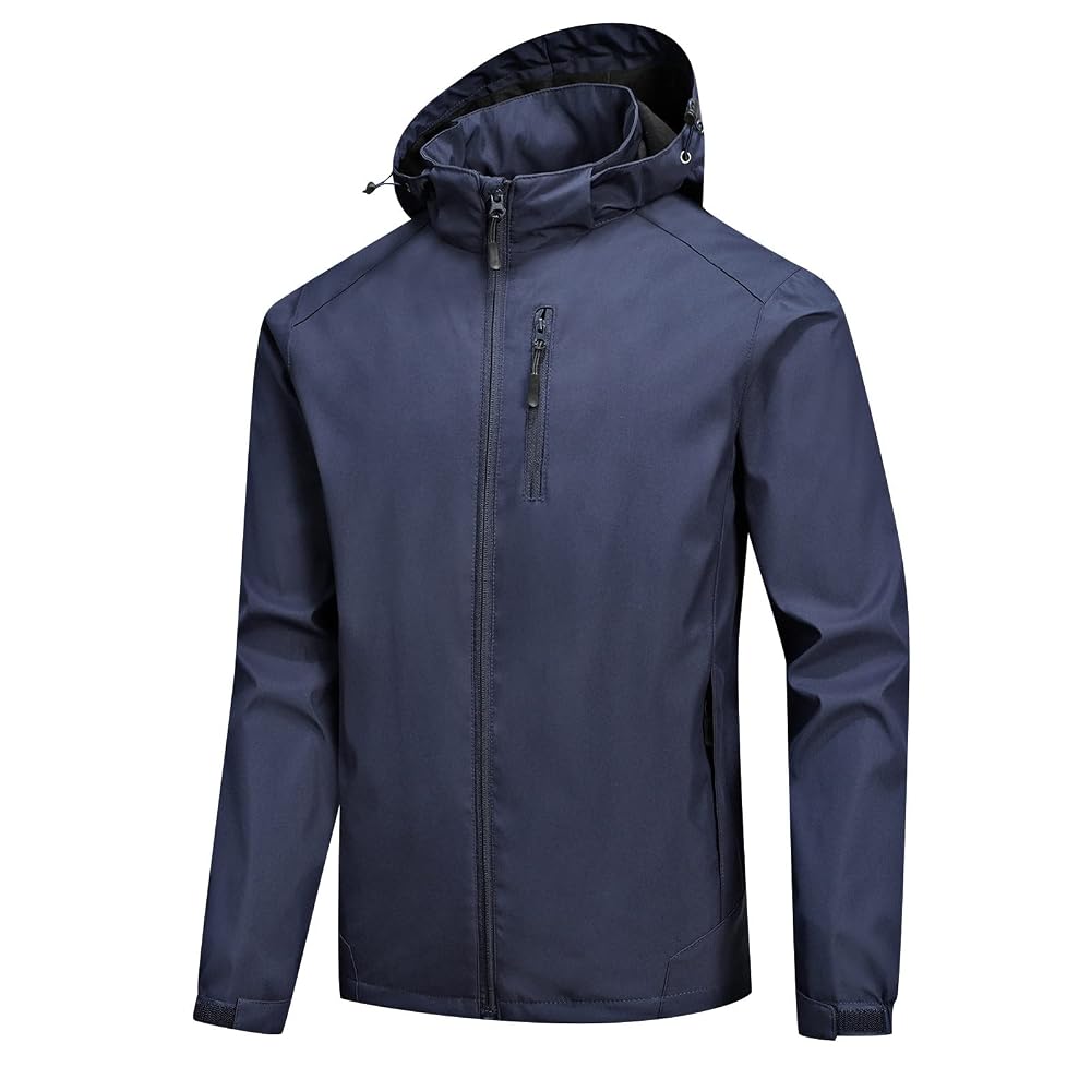 Waterproof Outdoor Rain Jacket Hooded Windbreaker Trekking