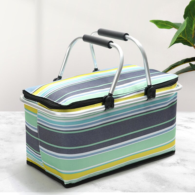 Camping Picnic Basket Cooler Bag Insulated