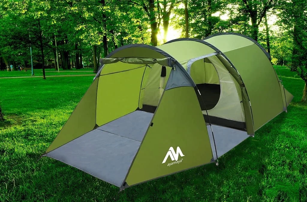 Tunnel Tent 4-Person Glamping Waterproof Camping