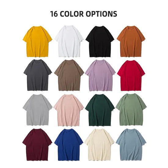 Custom Cotton T-Shirt Heavyweight Plain Tee Wholesale