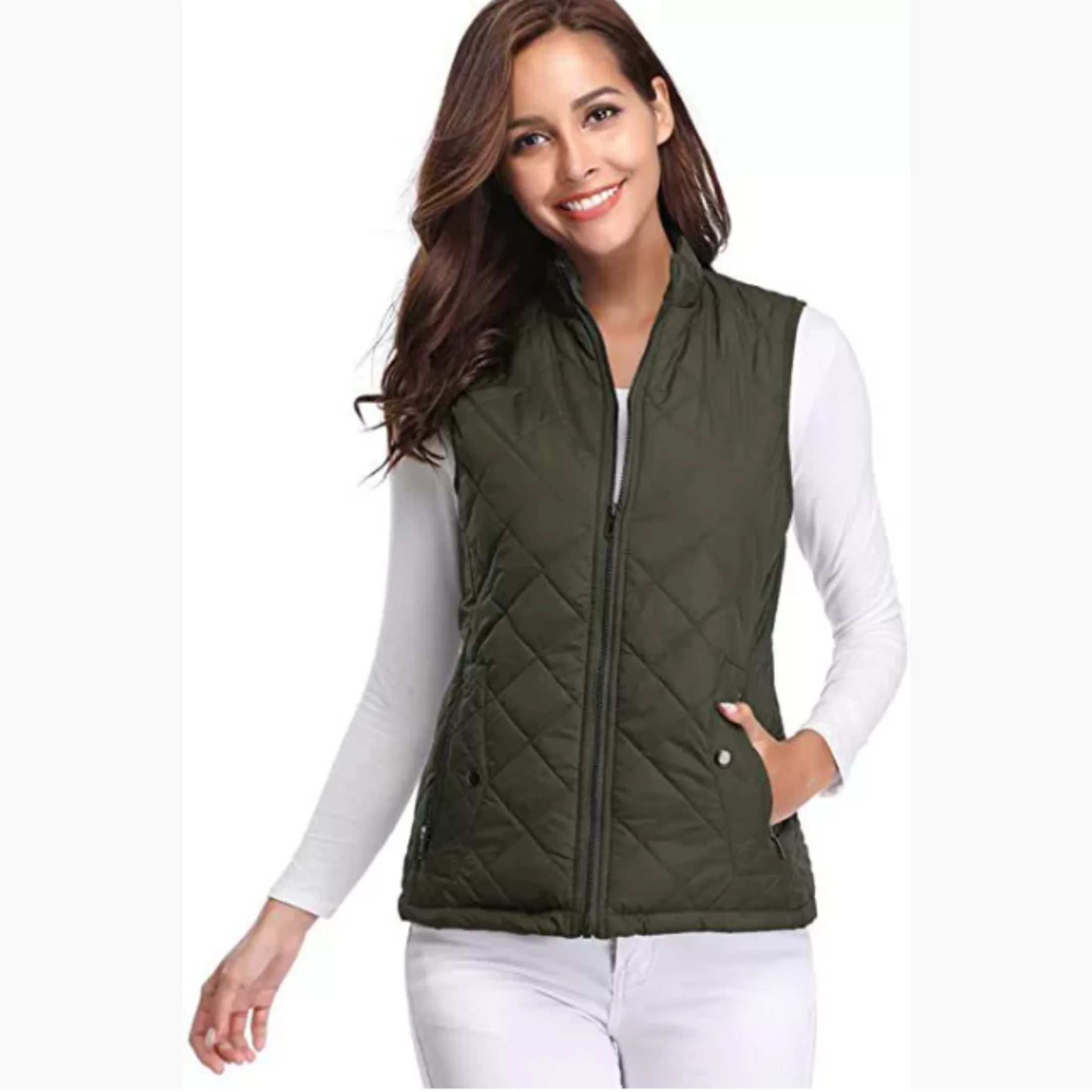 Women's Padded Vest Gilet Sleeveless Jacket