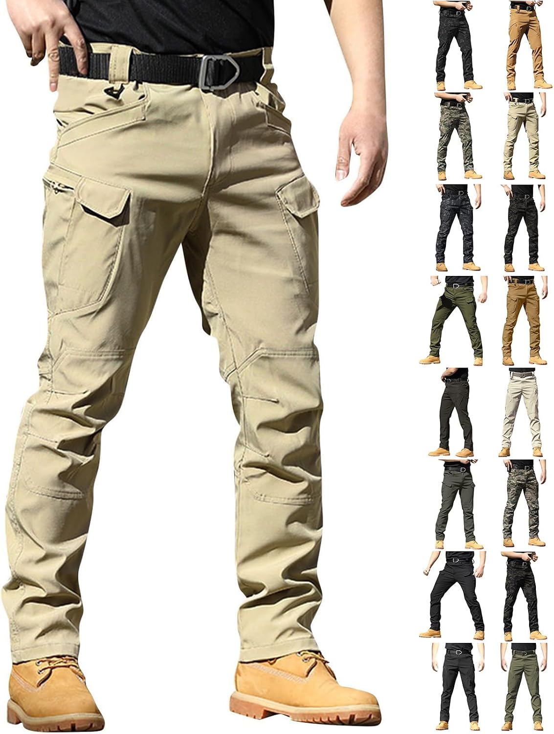 Men's Cargo Jeans Multi Pocket Work Pants