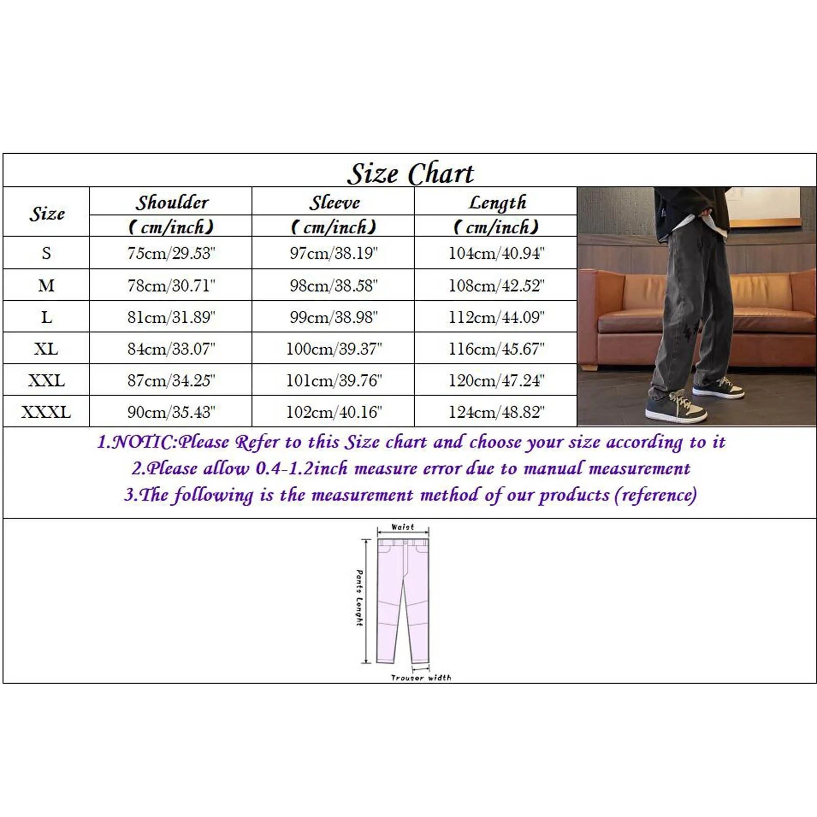 Men's Straight Fit Jeans Classic Denim