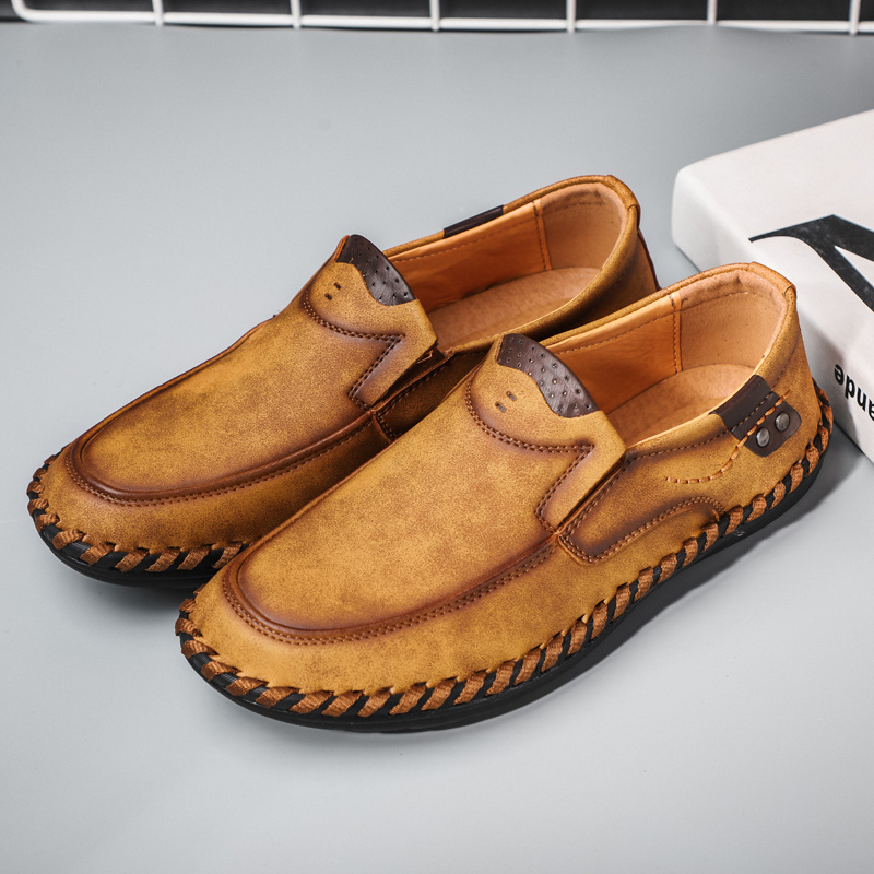 Casual Loafers Men Slip On Leather