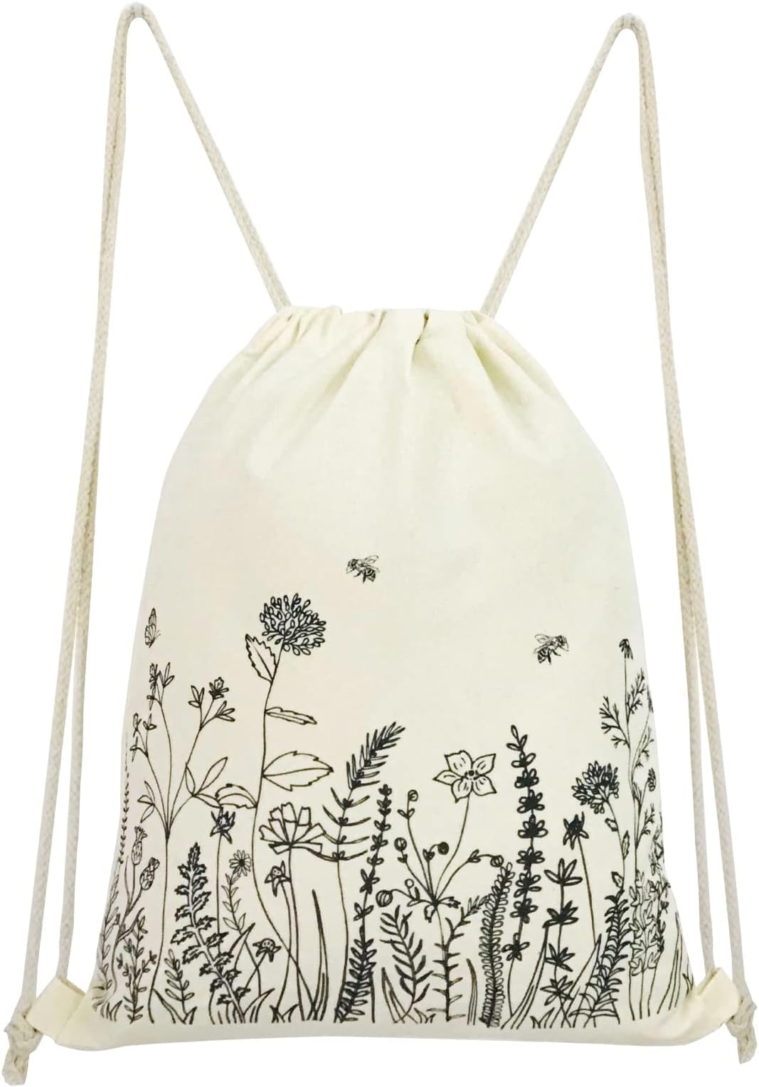 Cotton Drawstring Bag Backpack Sack