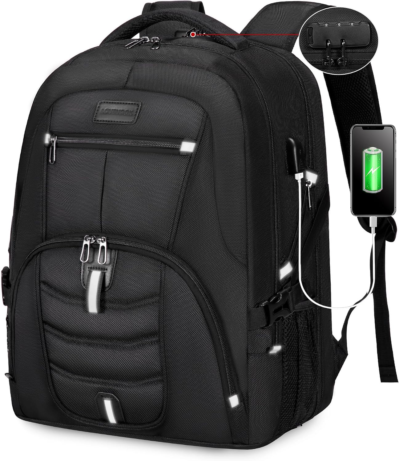 Anti Theft Backpack USB Charging Port