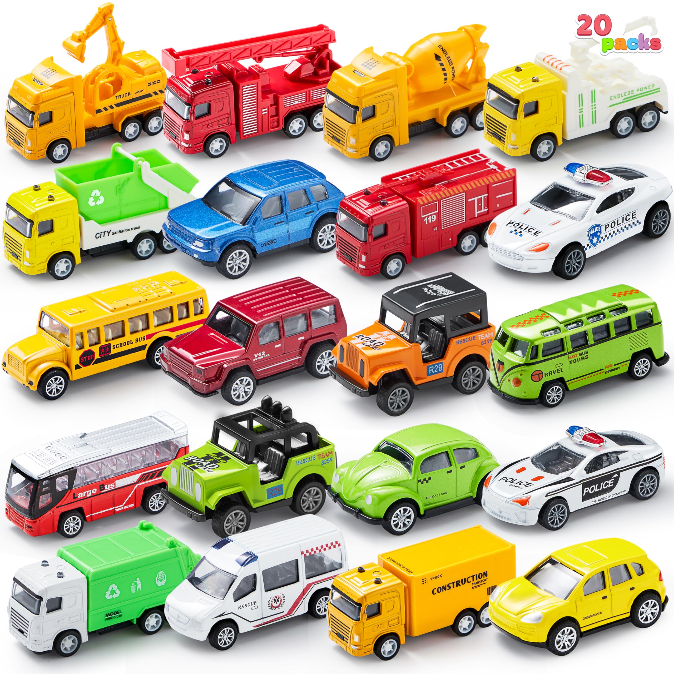 Pull-Back Car Toy Set for Toddlers