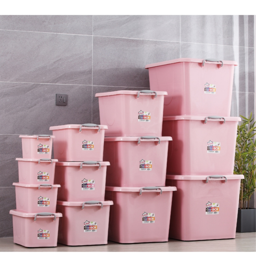 Stackable Plastic Storage Box with Wheels