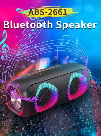 ABS 2661 Mini Portable Wireless Bluetooth Speaker with RGB Light and Waterproof Subwoofer