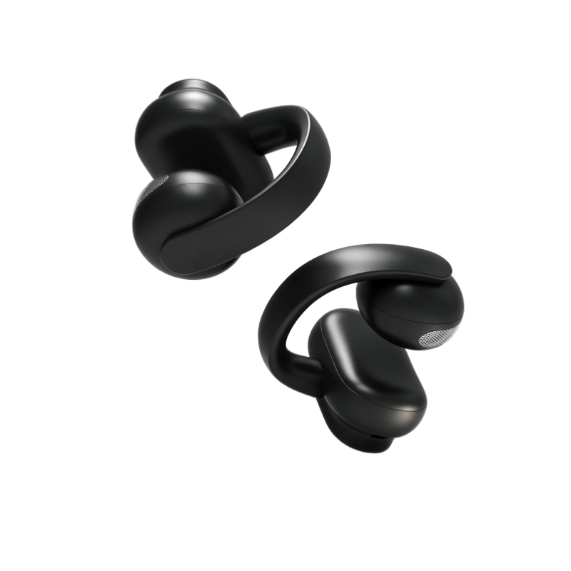 60H Super Bass Ear Clip Bluetooth Earphones With 4 Mic