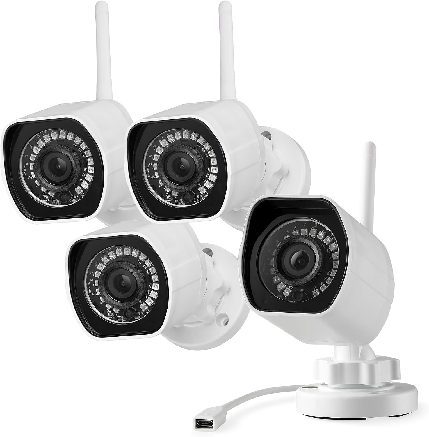 4CH WiFi NVR Kit with 4 Cameras